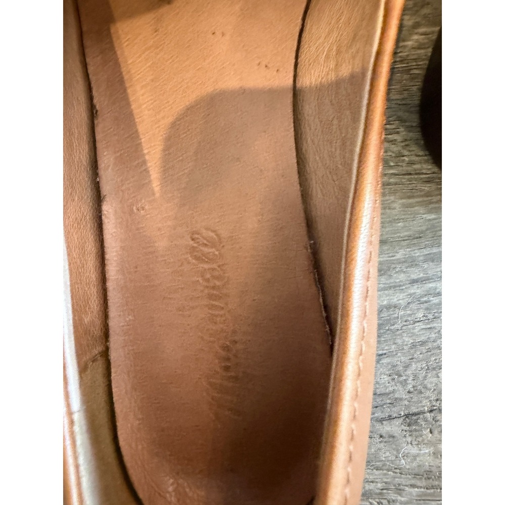 Madewell Frances Loafers English Saddle Tan Leather Pointed Toe Shoes Size 9 - Picture 6 of 9
